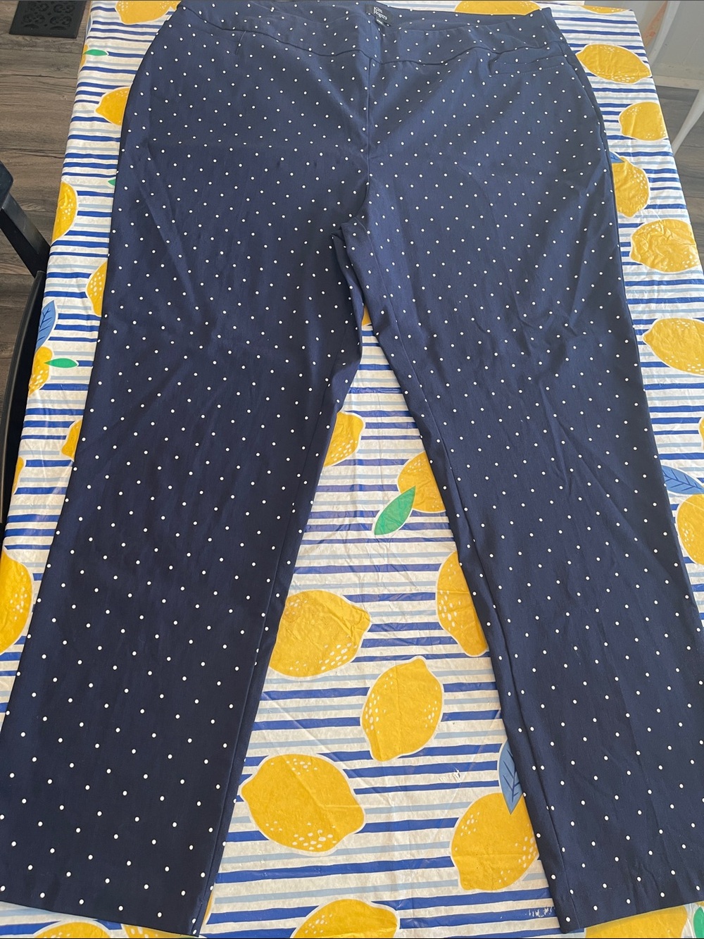Kim Rogers Navy Polka Dot Girls' Casual Pants